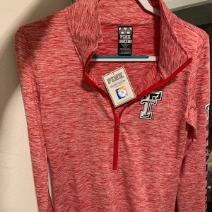 PINK Collegiate Collection: Texas Tech half zip